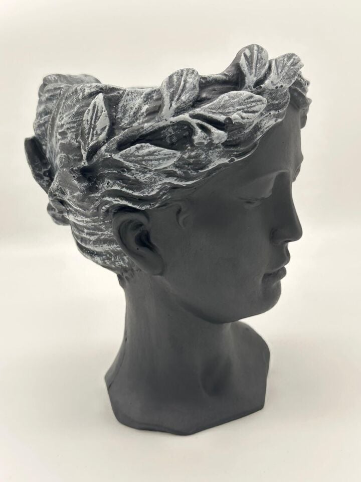 Helen Saksı Büst Büyük Siyah