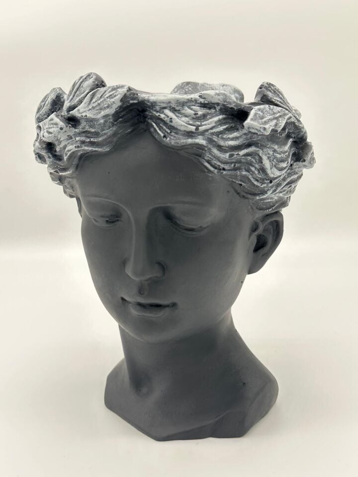 Helen Saksı Büst Büyük Siyah