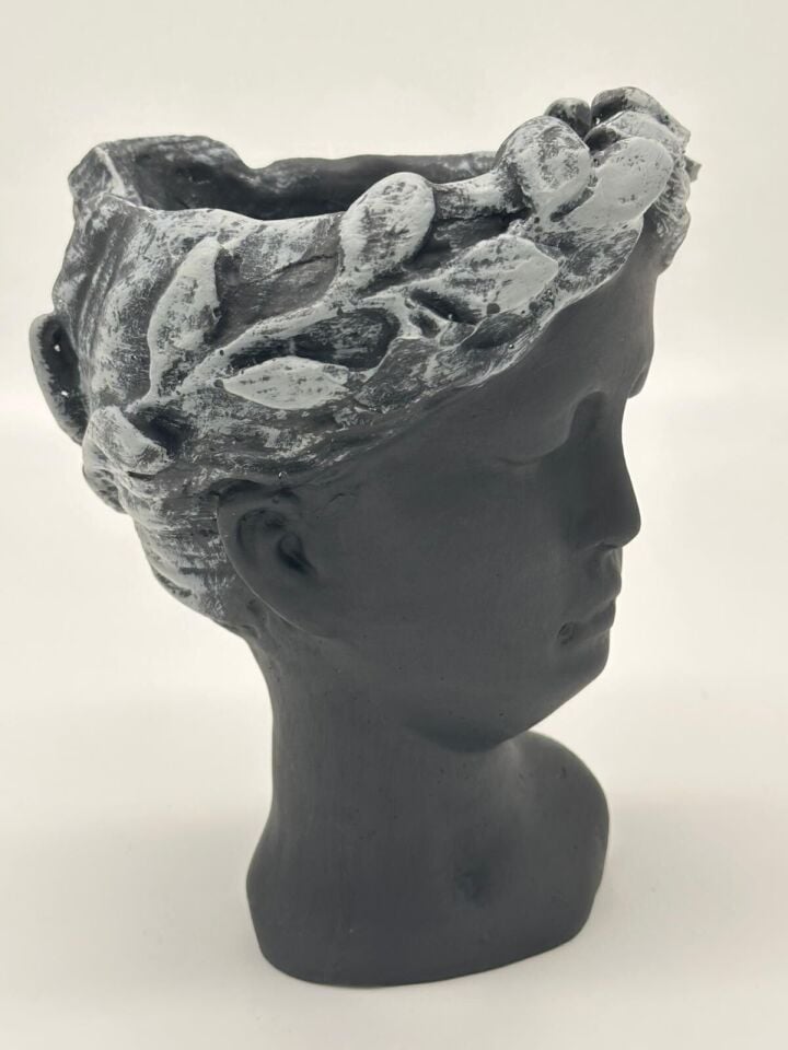 Helen Saksı Büst Küçük Siyah