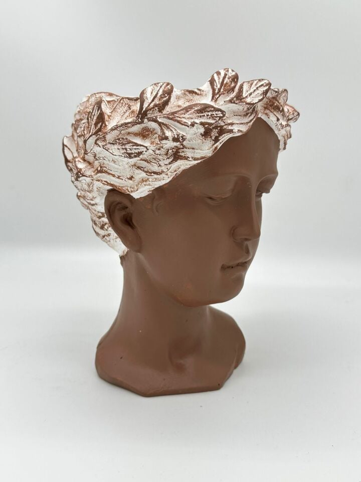 Helen Saksı Büst Büyük Kahverengi