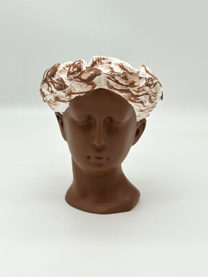 Helen Saksı Büst Küçük Kahverengi